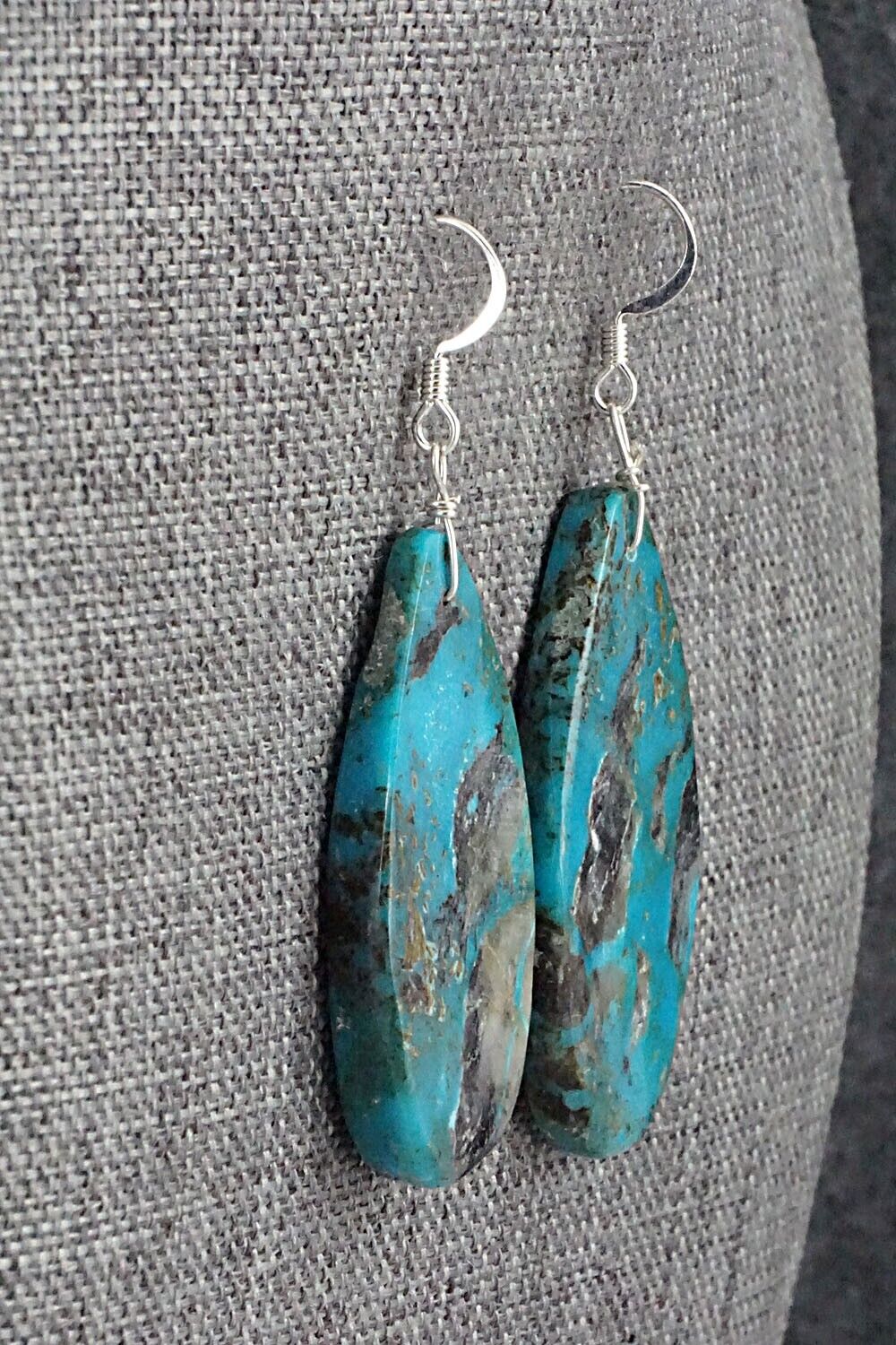 Turquoise & Sterling Silver Earrings - Joe Garcia