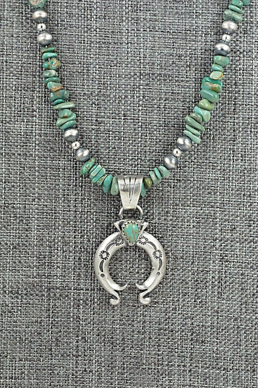 Turquoise & Sterling Silver Necklace - Louise Joe