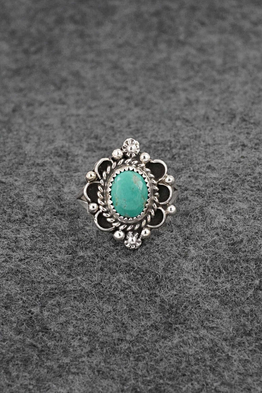 Turquoise & Sterling Silver Ring - Frieda Martinez - Size 7