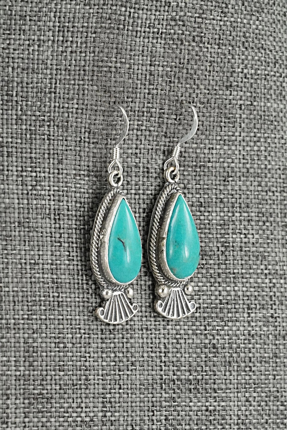 Turquoise & Sterling Silver Earrings - Verley Betone
