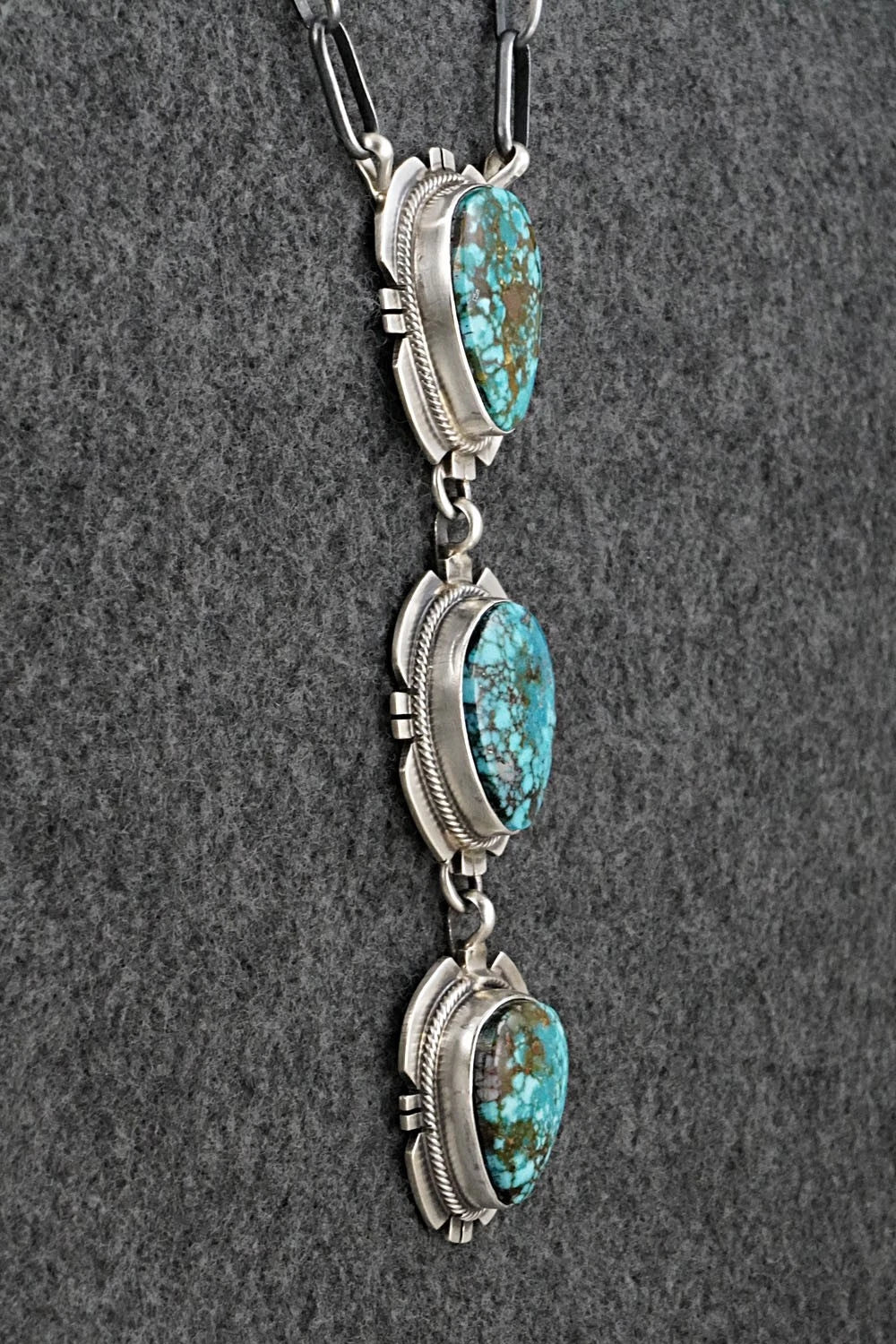 Turquoise & Sterling Silver Necklace - Randy Billy