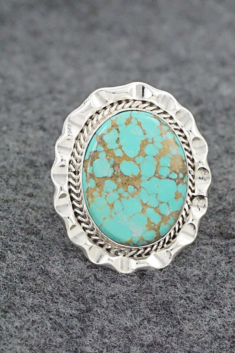 Turquoise & Sterling Silver Ring - Samuel Yellowhair - Size 7.75