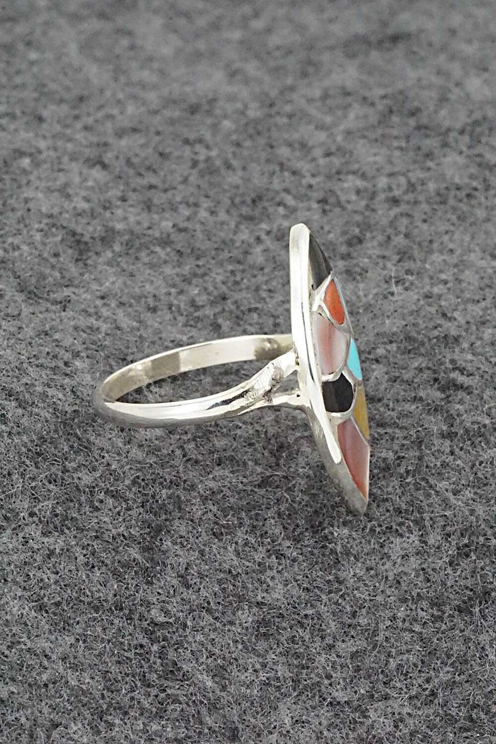 Multi-Stone & Sterling Silver Ring - Orena Leekya - Size 9.25