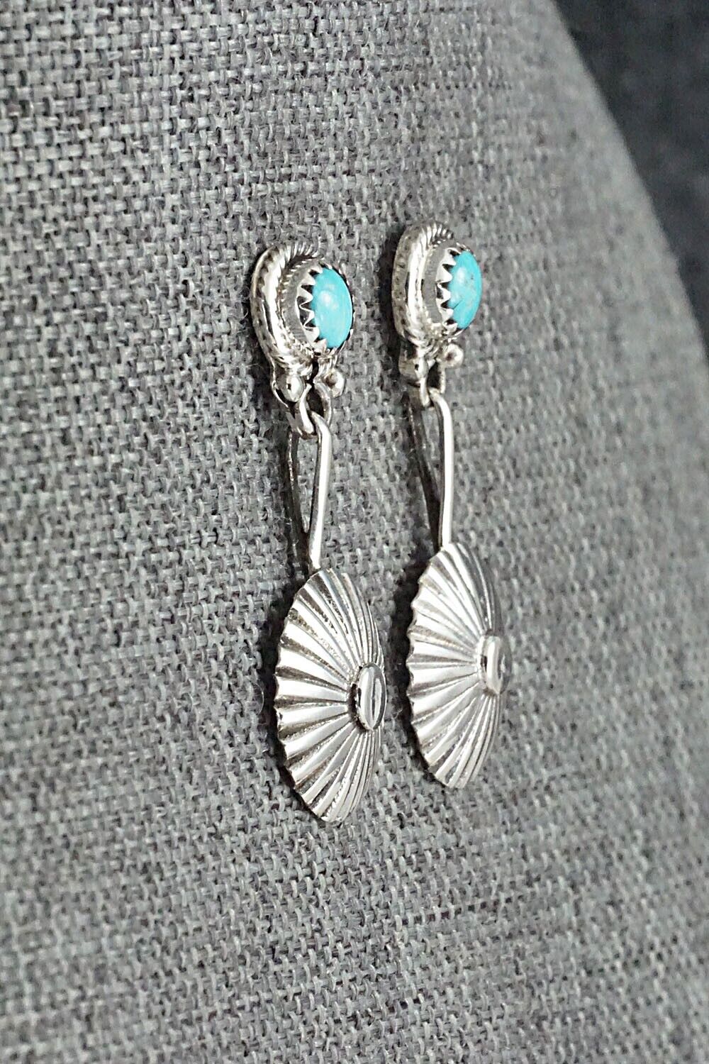 Turquoise & Sterling Silver Earrings - Adelarae Yazzie
