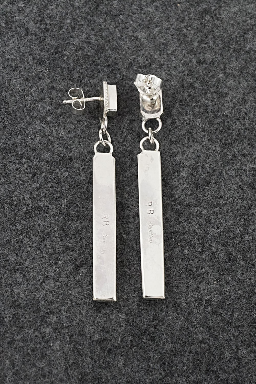 Spiny Oyster & Sterling Silver Earrings - Ricky Booqua