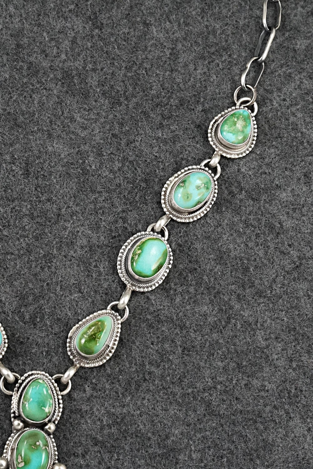 Turquoise & Sterling Silver Necklace and Earrings Set - Kathleen Livingston