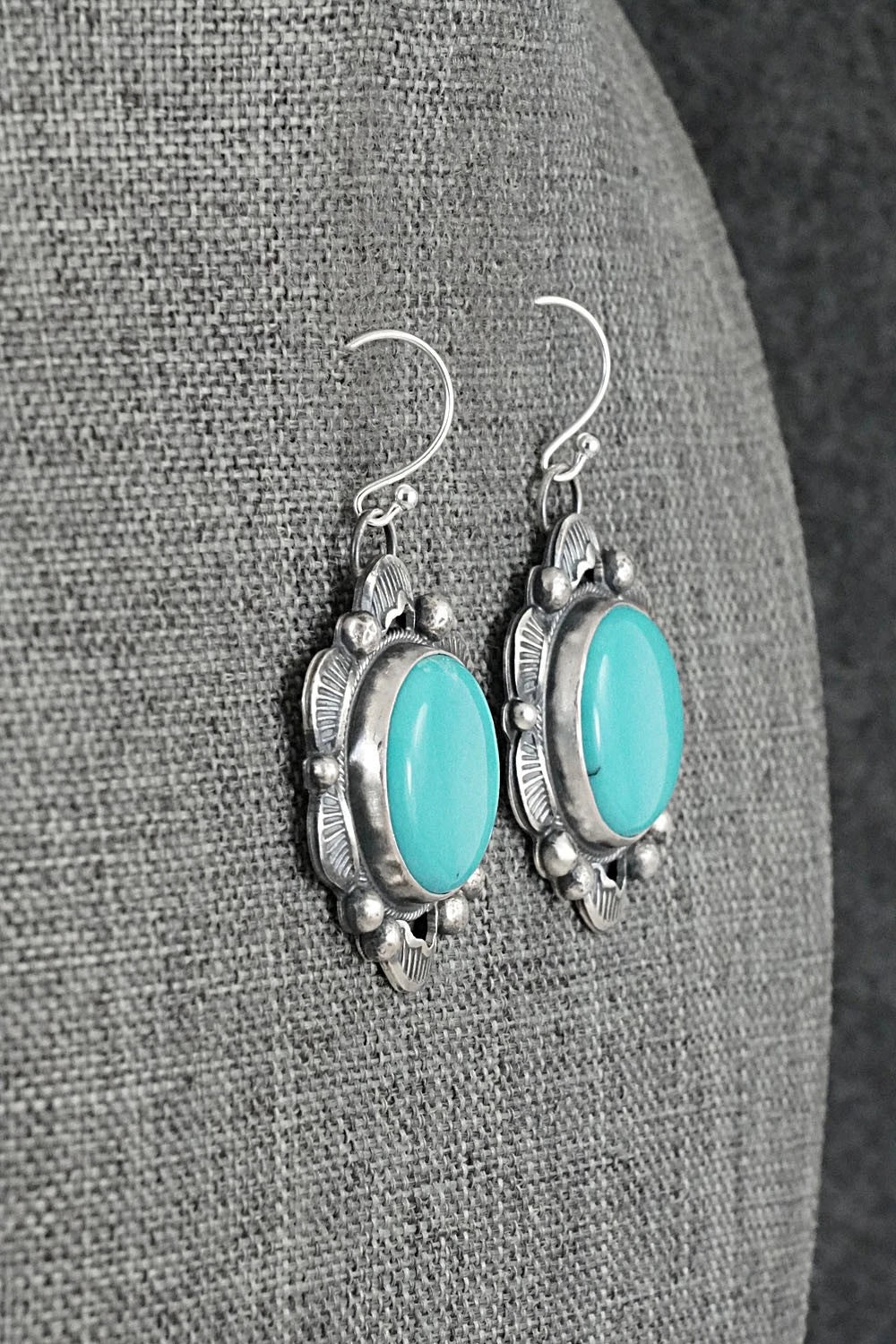 Turquoise & Sterling Silver Earrings - Jackson Hoskie