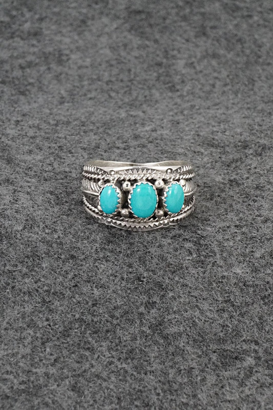 Turquoise & Sterling Silver Ring - Betty Begaye - Size 13
