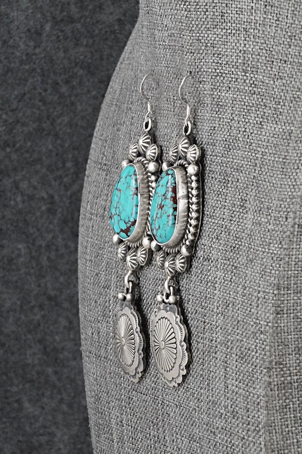 Turquoise & Sterling Silver Earrings - Michael Calladitto