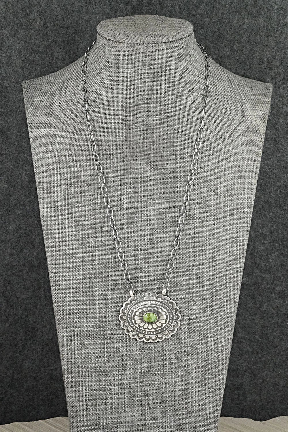Turquoise & Sterling Silver Necklace - Adrienne Gordon