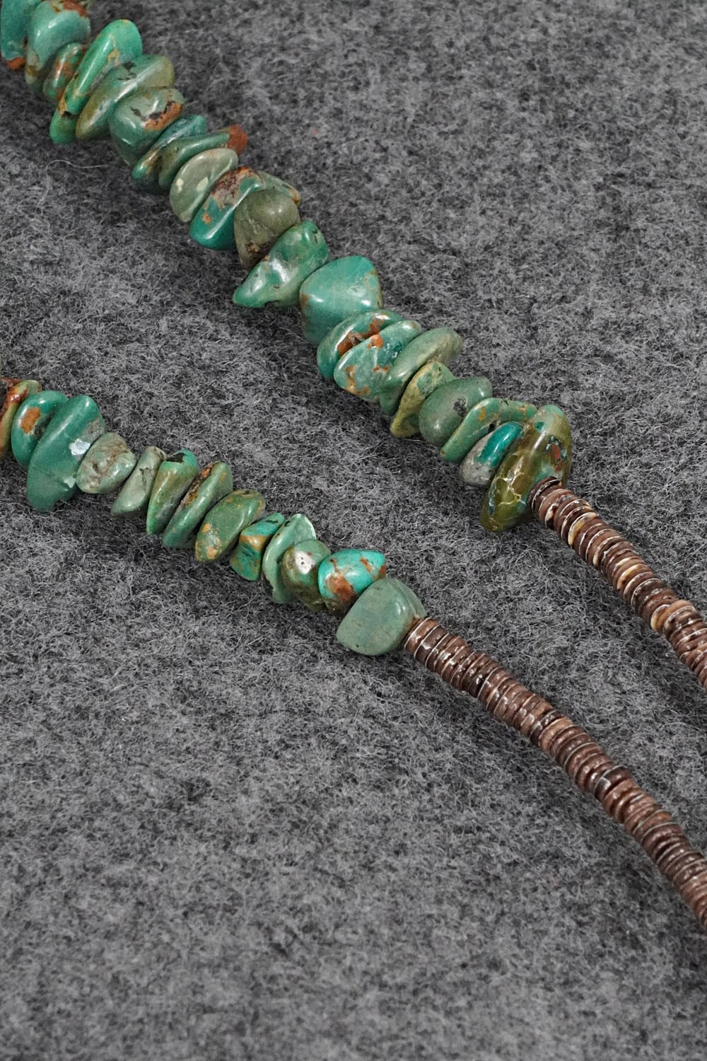 Turquoise Zuni Fetish Carving & Sterling Silver Necklace - Bernard Laiwakete
