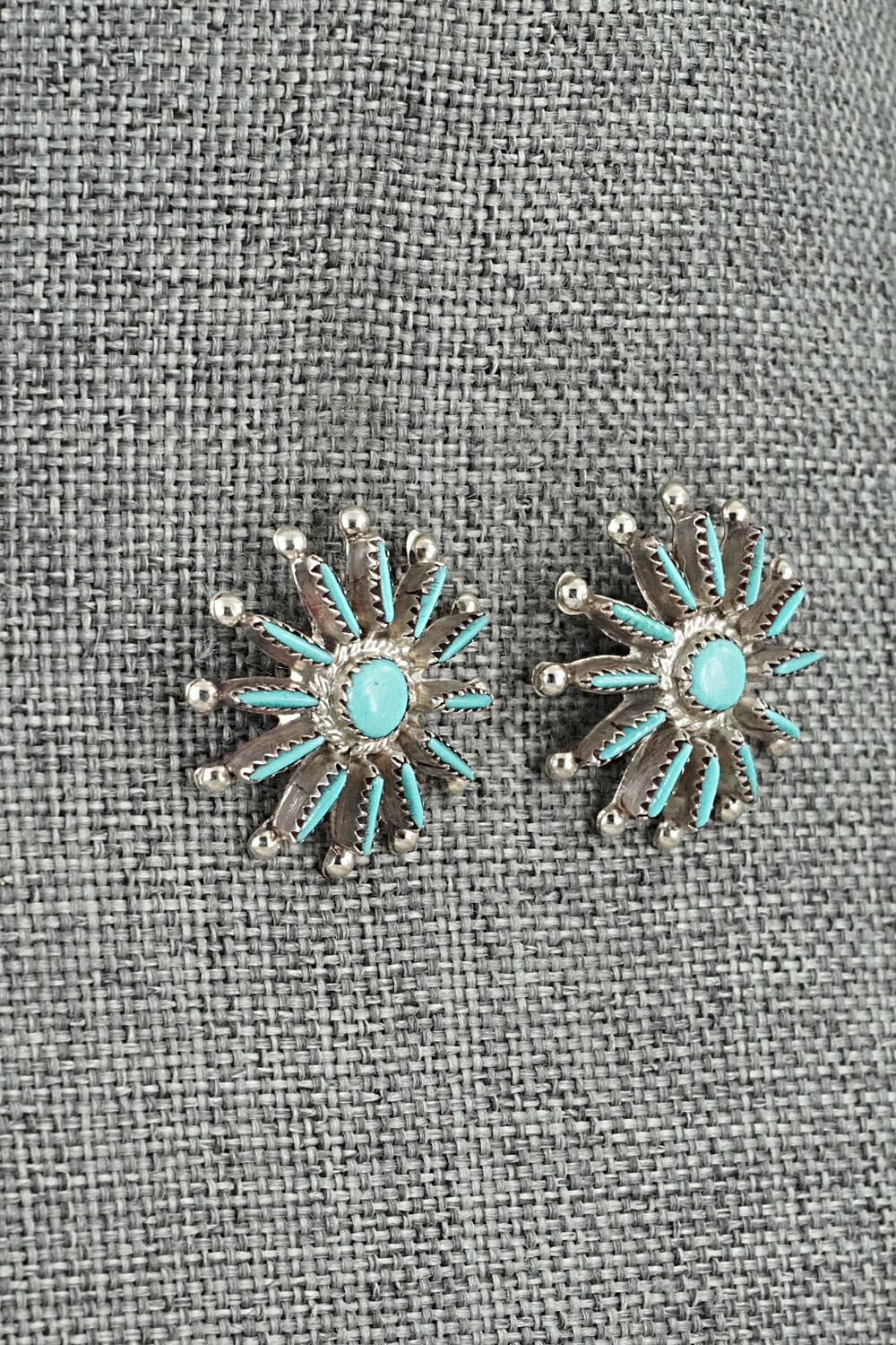 Turquoise & Sterling Silver Earrings - Rena Cachina