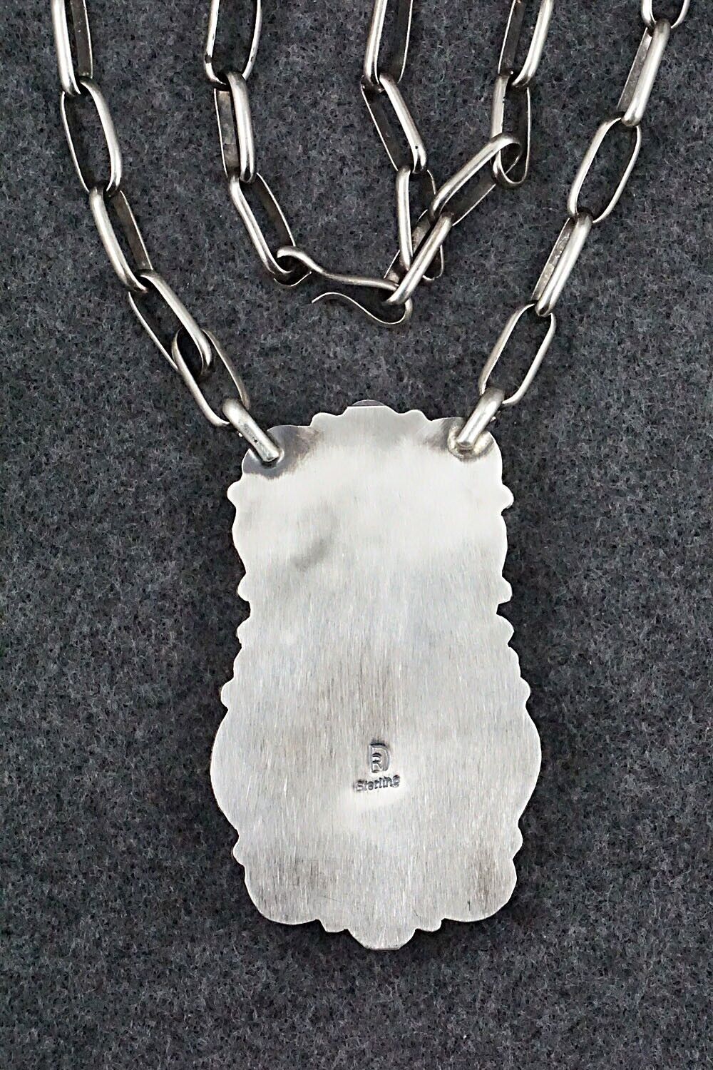 Turquoise & Sterling Silver Necklace - Raymond Delgarito