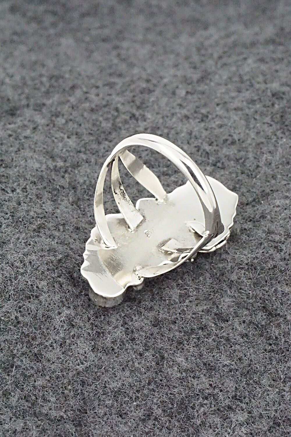Coral & Sterling Silver Ring - Jerryson Henio - Size 7