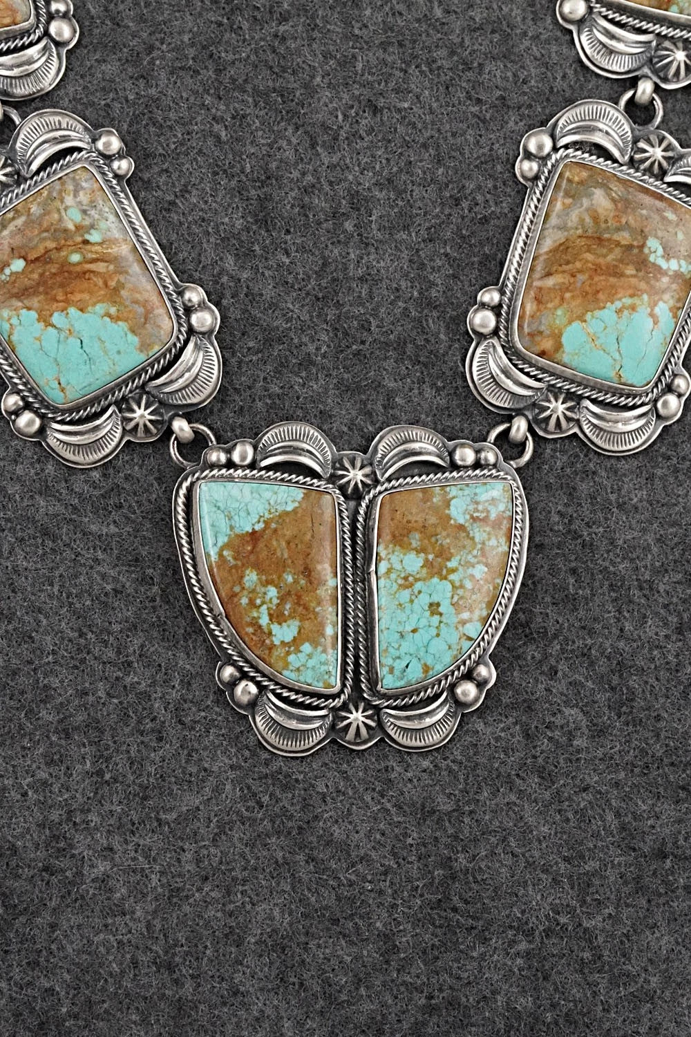 Turquoise & Sterling Silver Necklace and Earrings Set - Randy Boyd