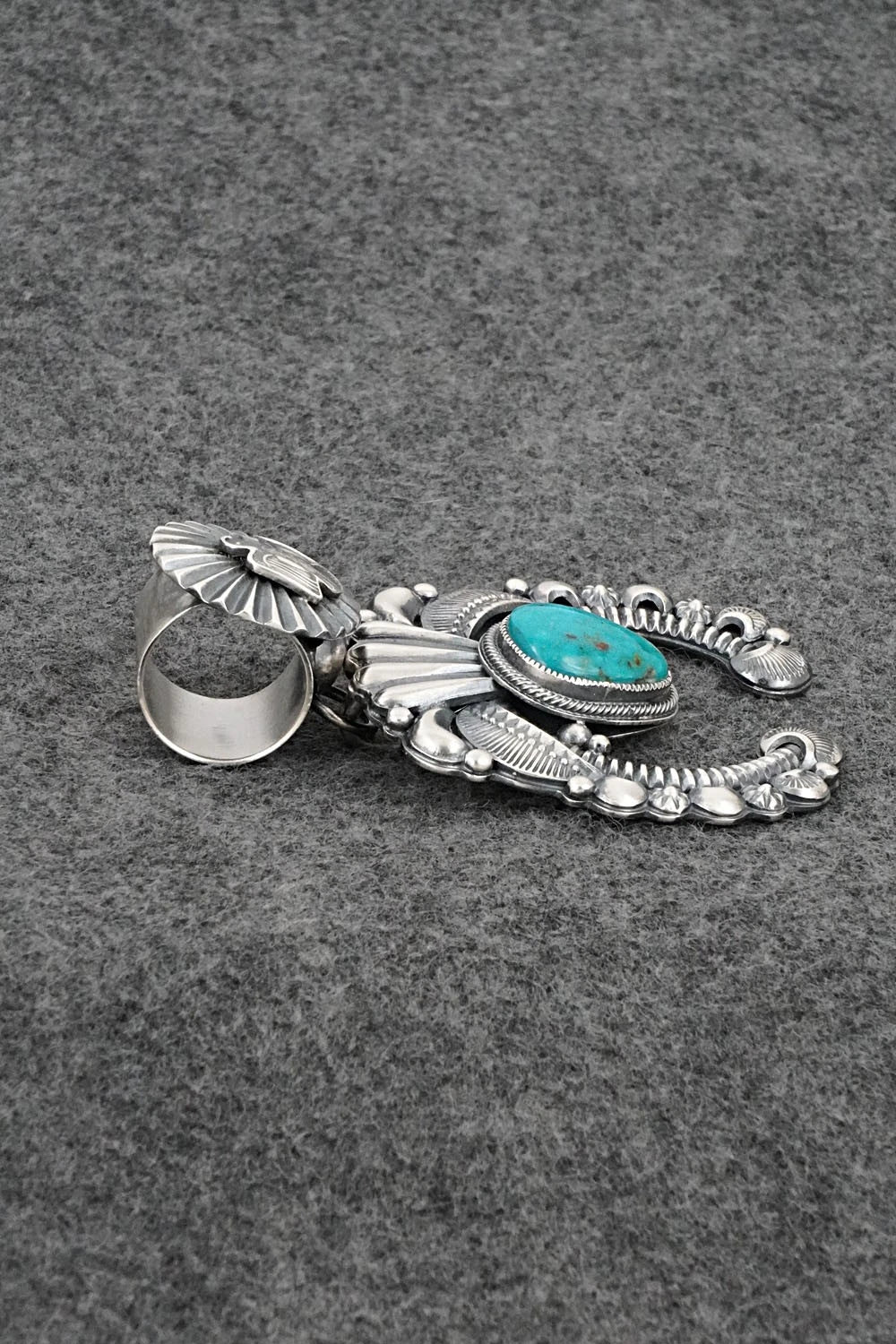Turquoise & Sterling Silver Pendant - Delbert Gordon