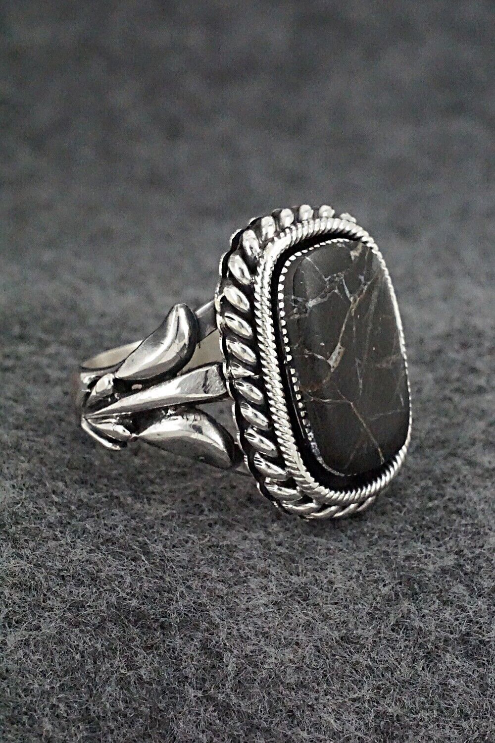 White Buffalo & Sterling Silver Ring - Andrew Vandever - Size 13.75
