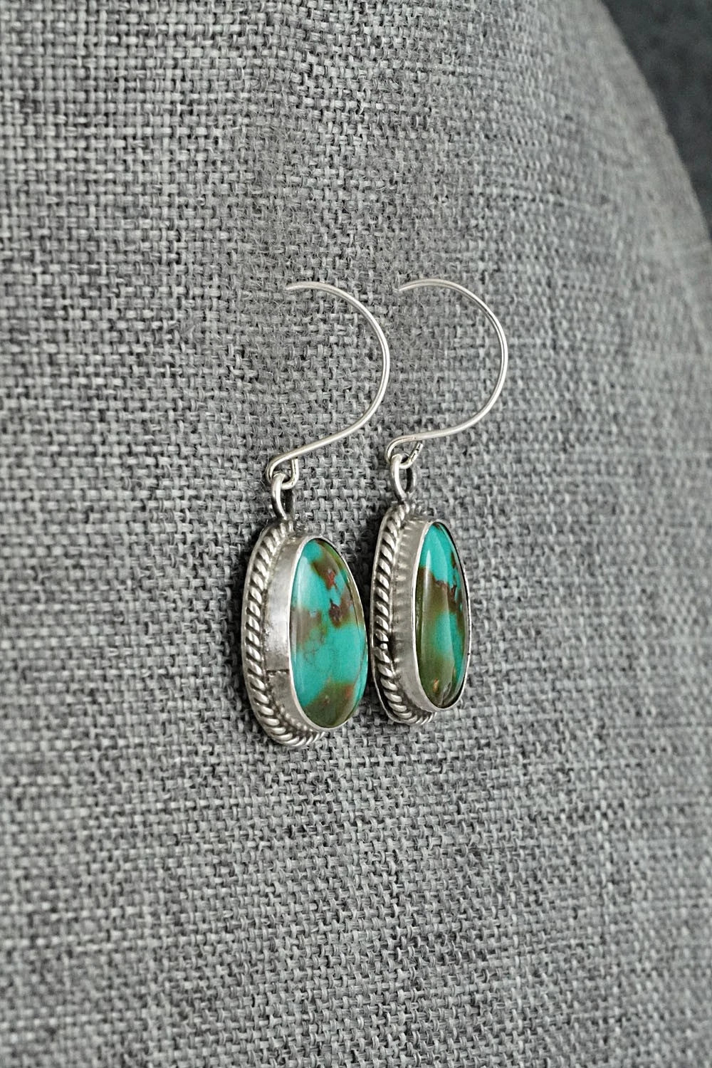 Turquoise & Sterling Silver Earrings - Rosemary Saunders