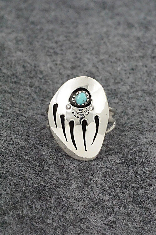 Turquoise & Sterling Silver Ring - Ervin Begay - Size 8