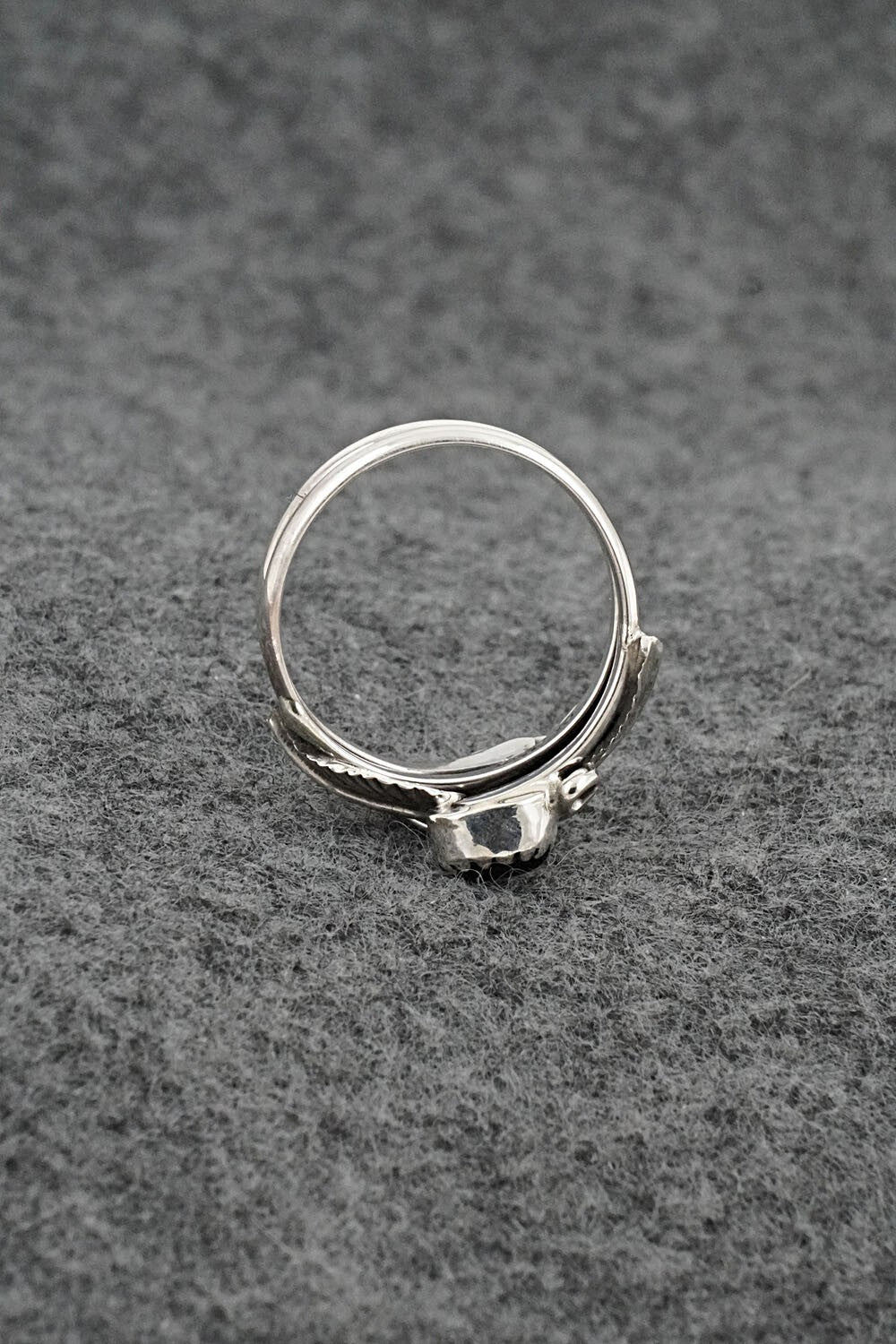 Onyx & Sterling Silver Ring - Harry B. Yazzie - Size 8