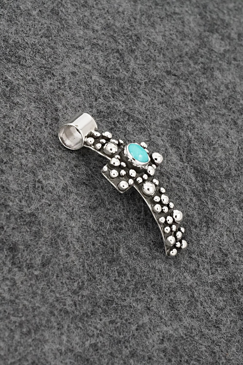 Turquoise & Sterling Silver Pendant - Akee Douglas