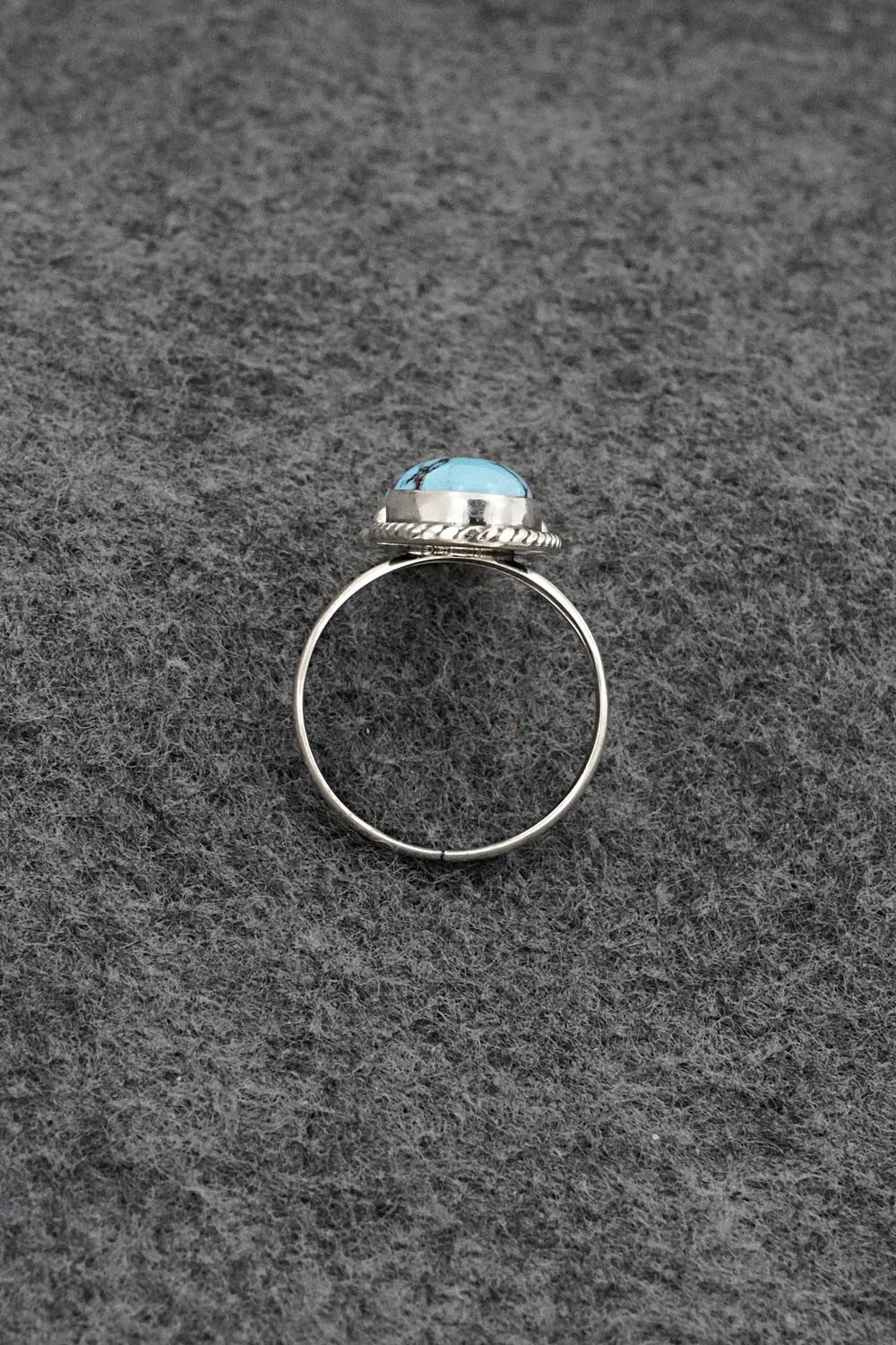 Turquoise & Sterling Silver Ring - Eugene Gruber - Size 8