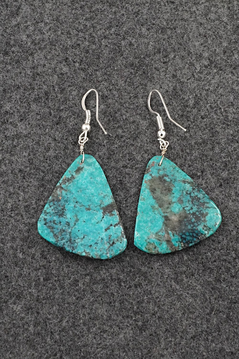 Turquoise & Sterling Silver Earrings - Louise Pete