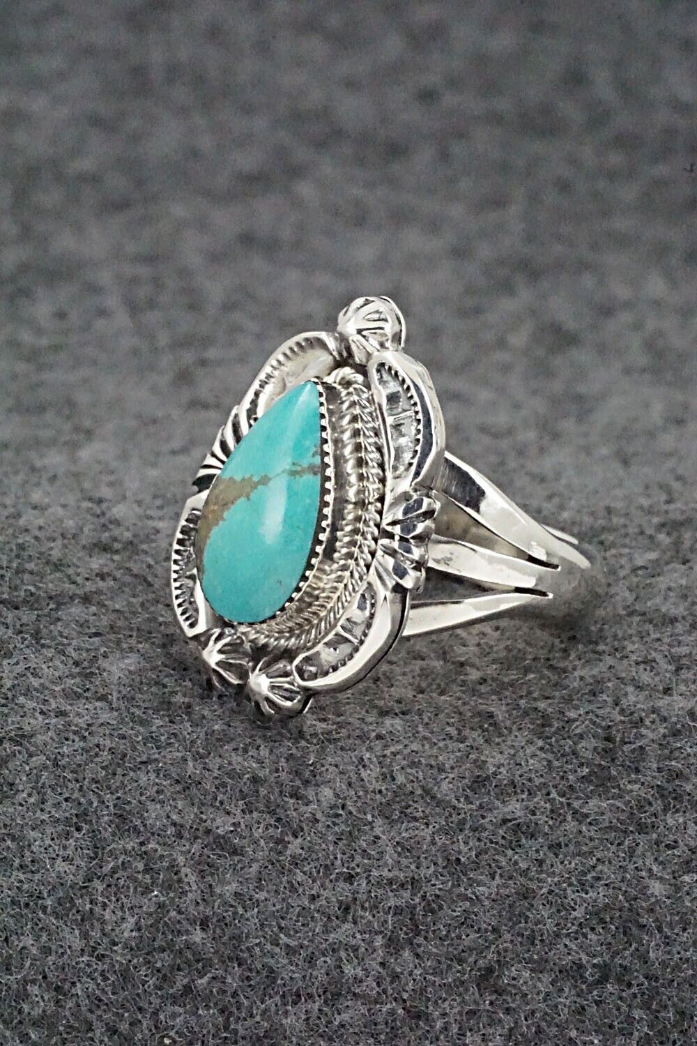 Turquoise & Sterling Silver Ring - Irvin Tsosie - Size 9