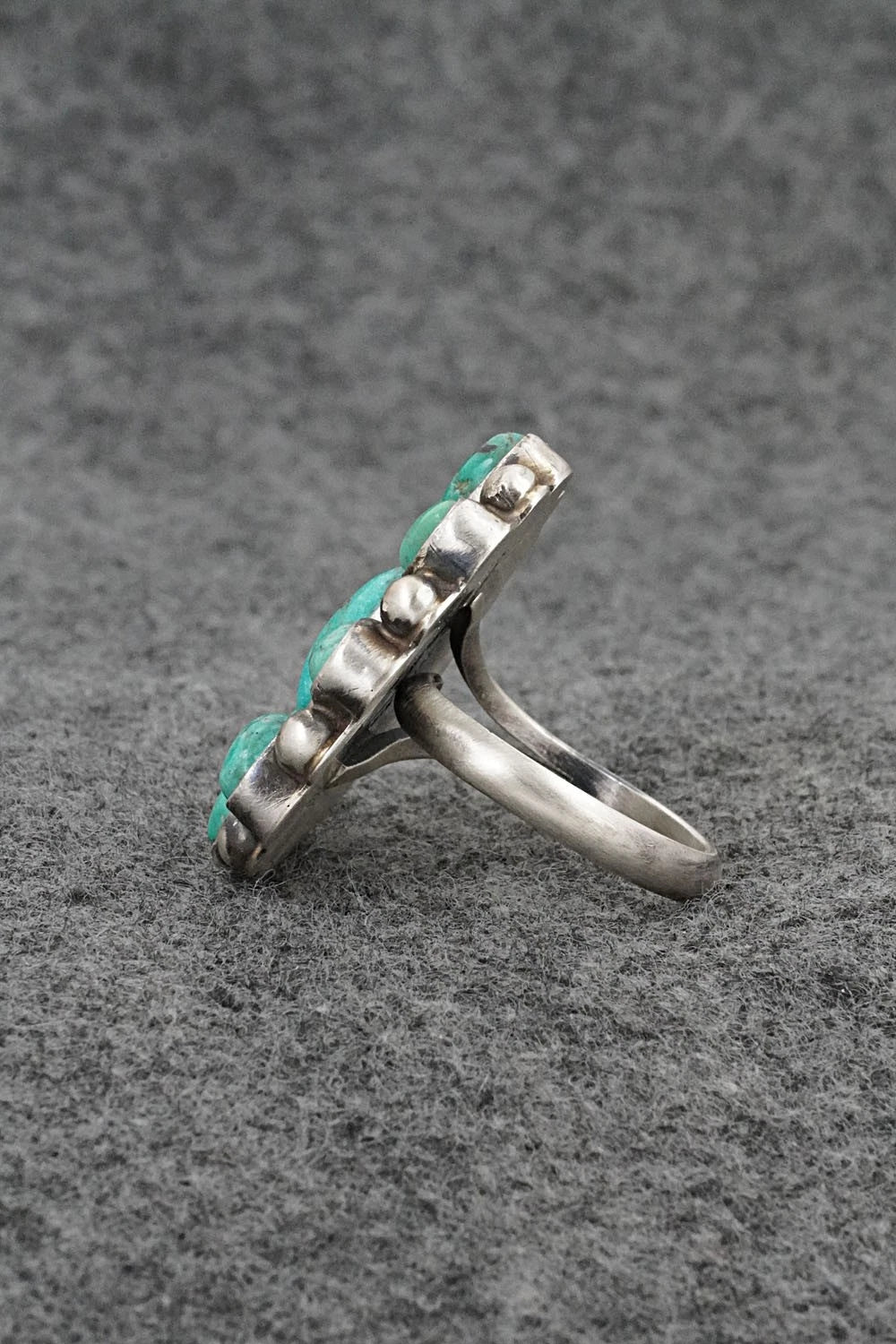 Turquoise & Sterling Silver Ring - Kathleen Livingston - Size Adjustable