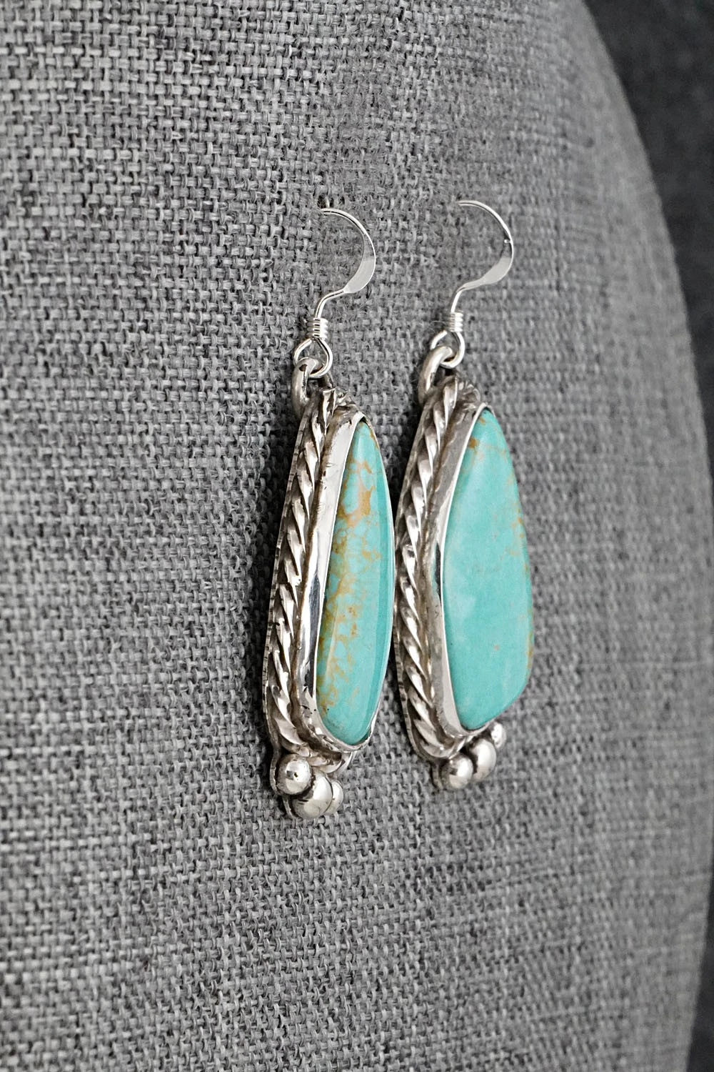 Turquoise & Sterling Silver Earrings - Aaron Robertson