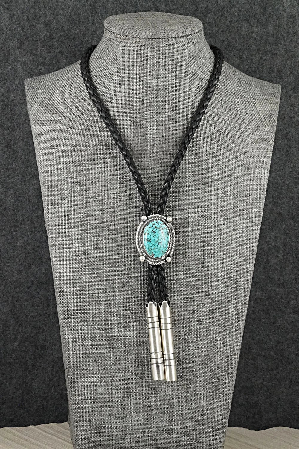 Turquoise & Sterling Silver Bolo Tie - Bob Becenti