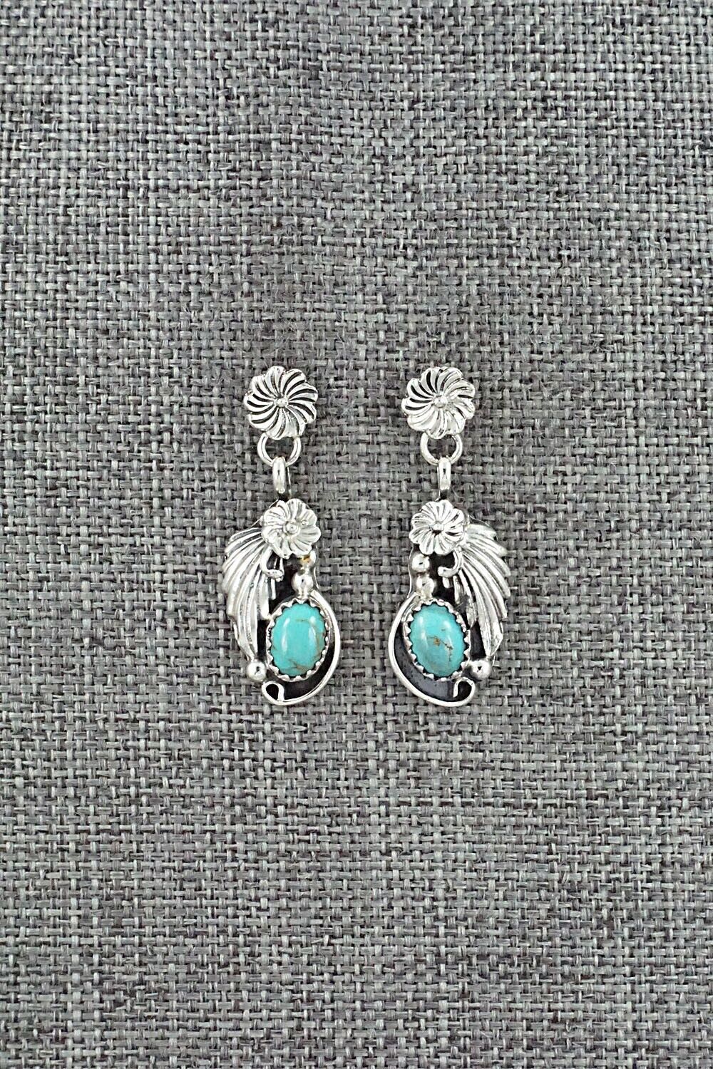 Turquoise & Sterling Silver Earrings - Verley Betone