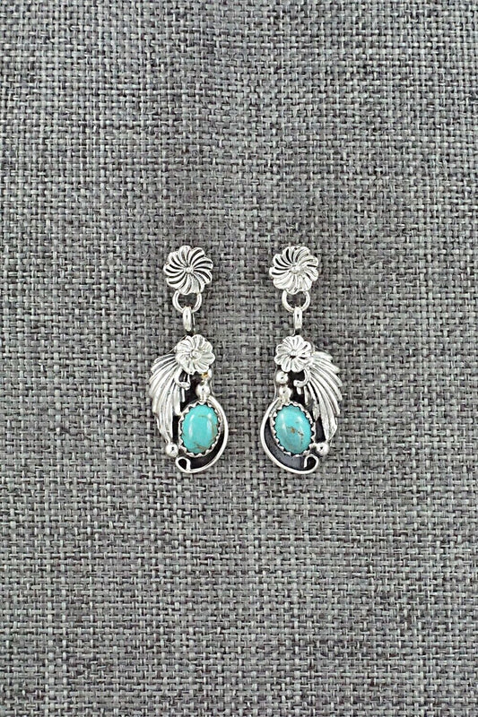 Turquoise & Sterling Silver Earrings - Verley Betone