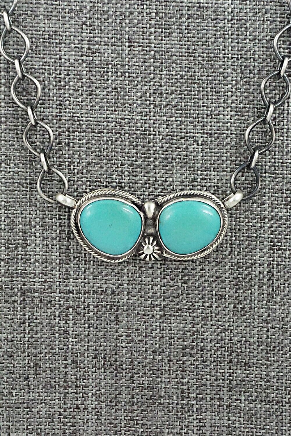 Turquoise & Sterling Silver Necklace - Kathleen Livingston