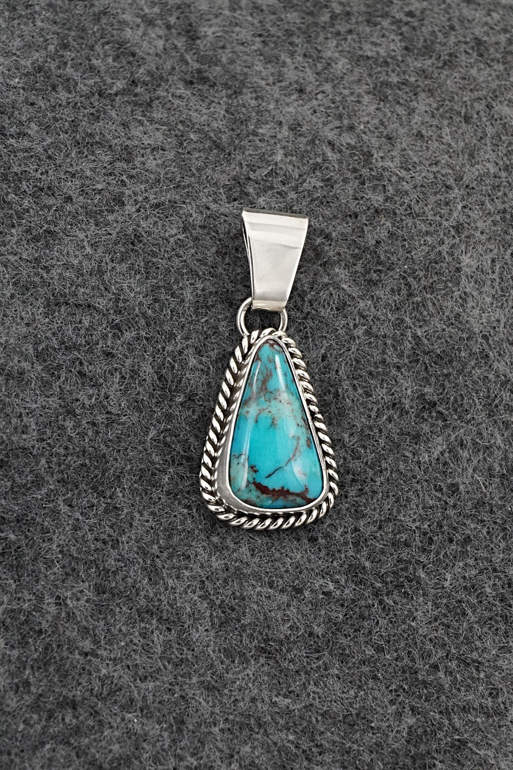 Turquoise & Sterling Silver Pendant - Rena Begay