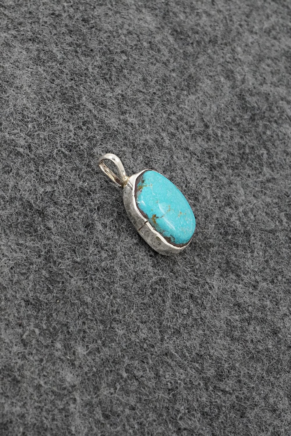 Turquoise & Sterling Silver Pendant - Ernest Hawthorne