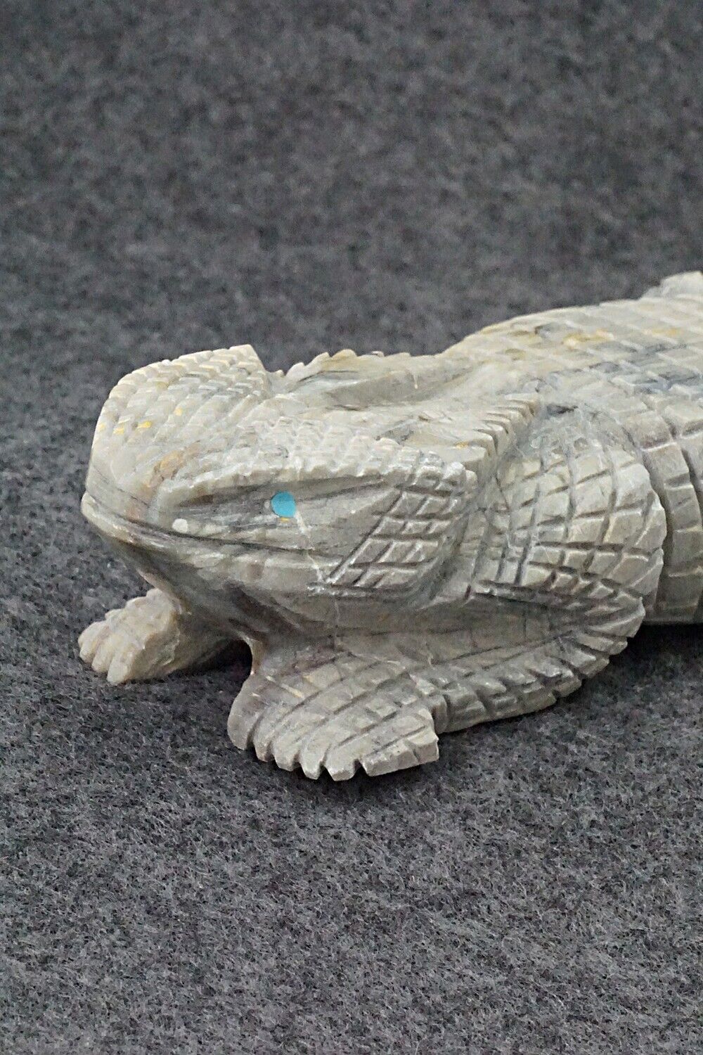 Horned Toad Zuni Fetish Carving - Tony Mackel