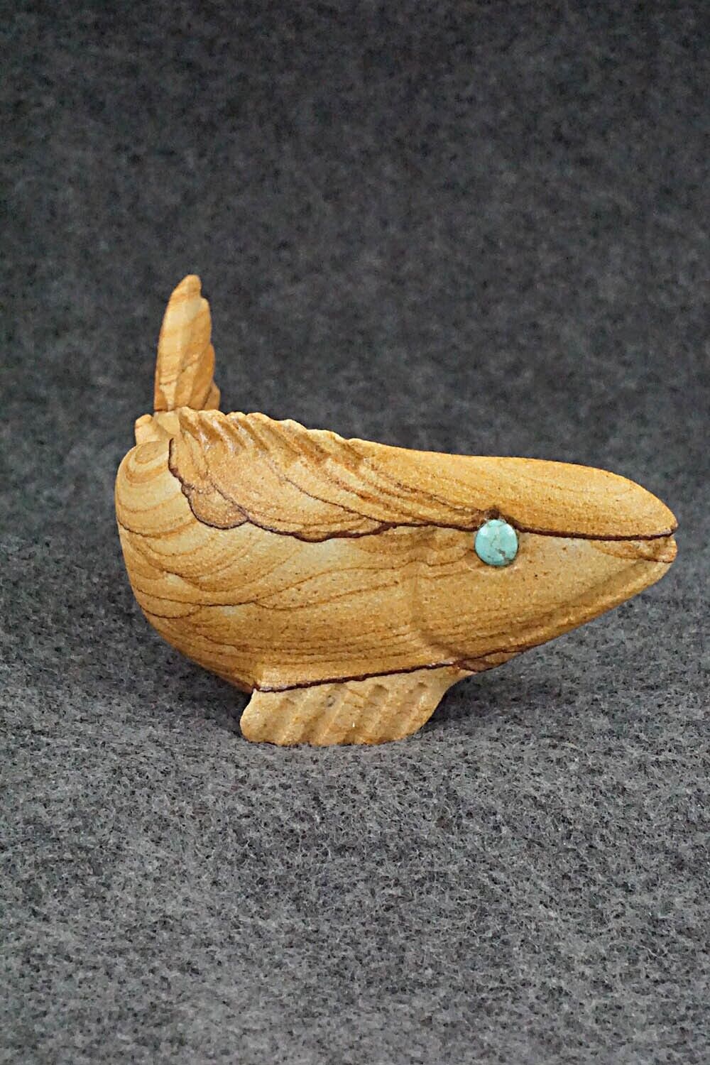 Trout Zuni Fetish Carving - Albert Eustace Sr.