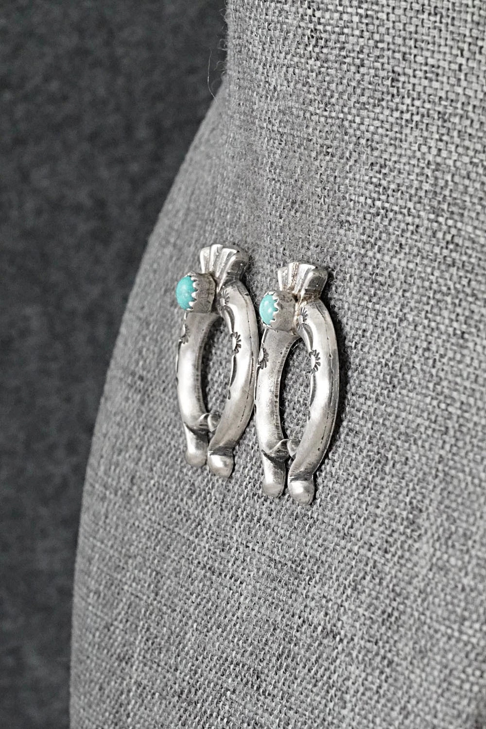 Turquoise & Sterling Silver Earrings - Adrienne Gordon