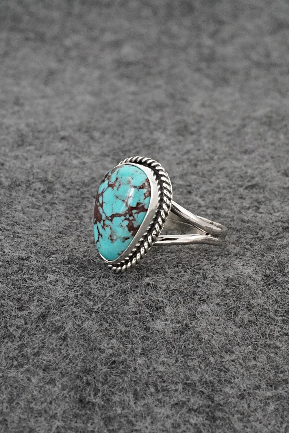 Turquoise & Sterling Silver Ring - Eugene Gruber - Size 5