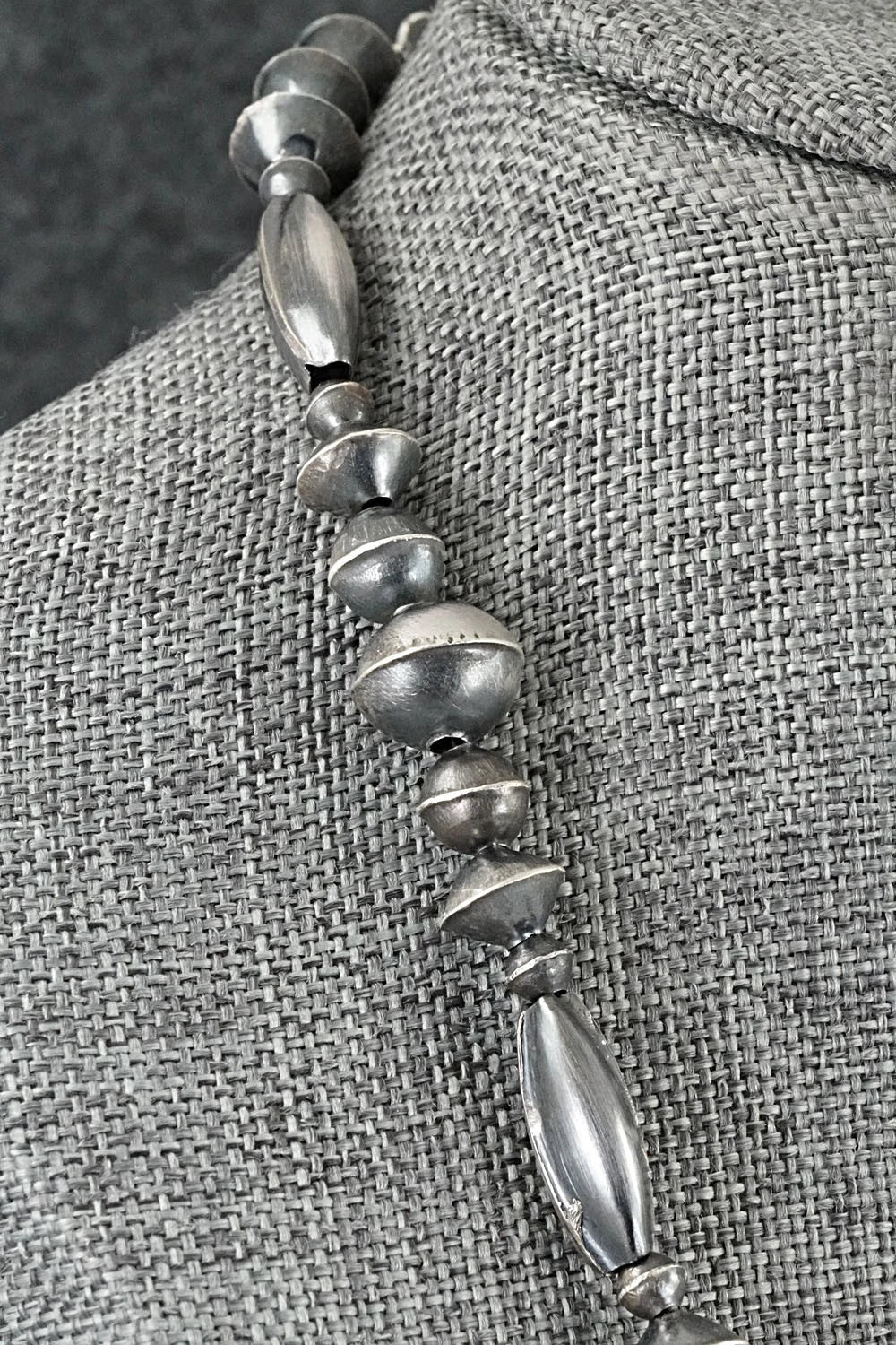 Sterling Silver Navajo Pearl Necklace 28" - Vintage