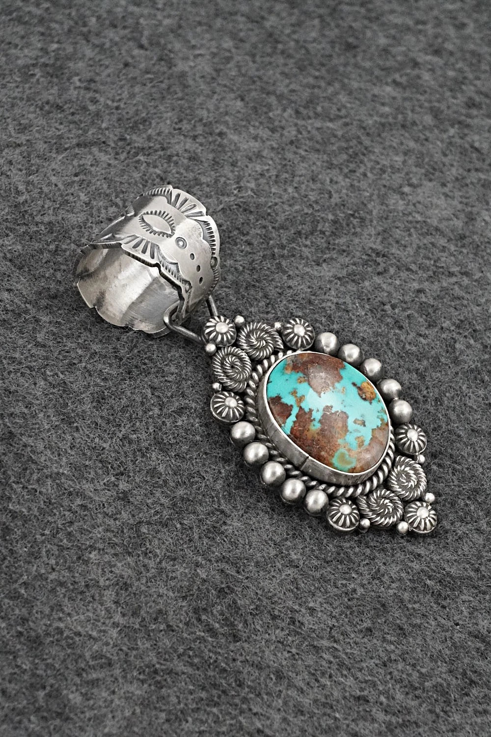 Turquoise & Sterling Silver Pendant - Rosita Calladitto