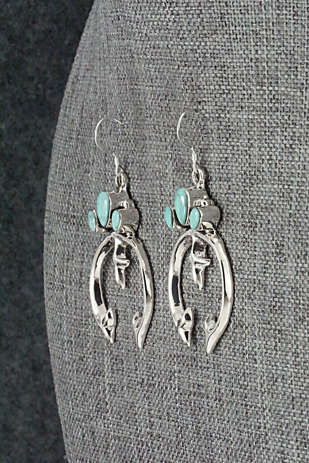 Turquoise & Sterling Silver Earrings - Sarah Yazzie