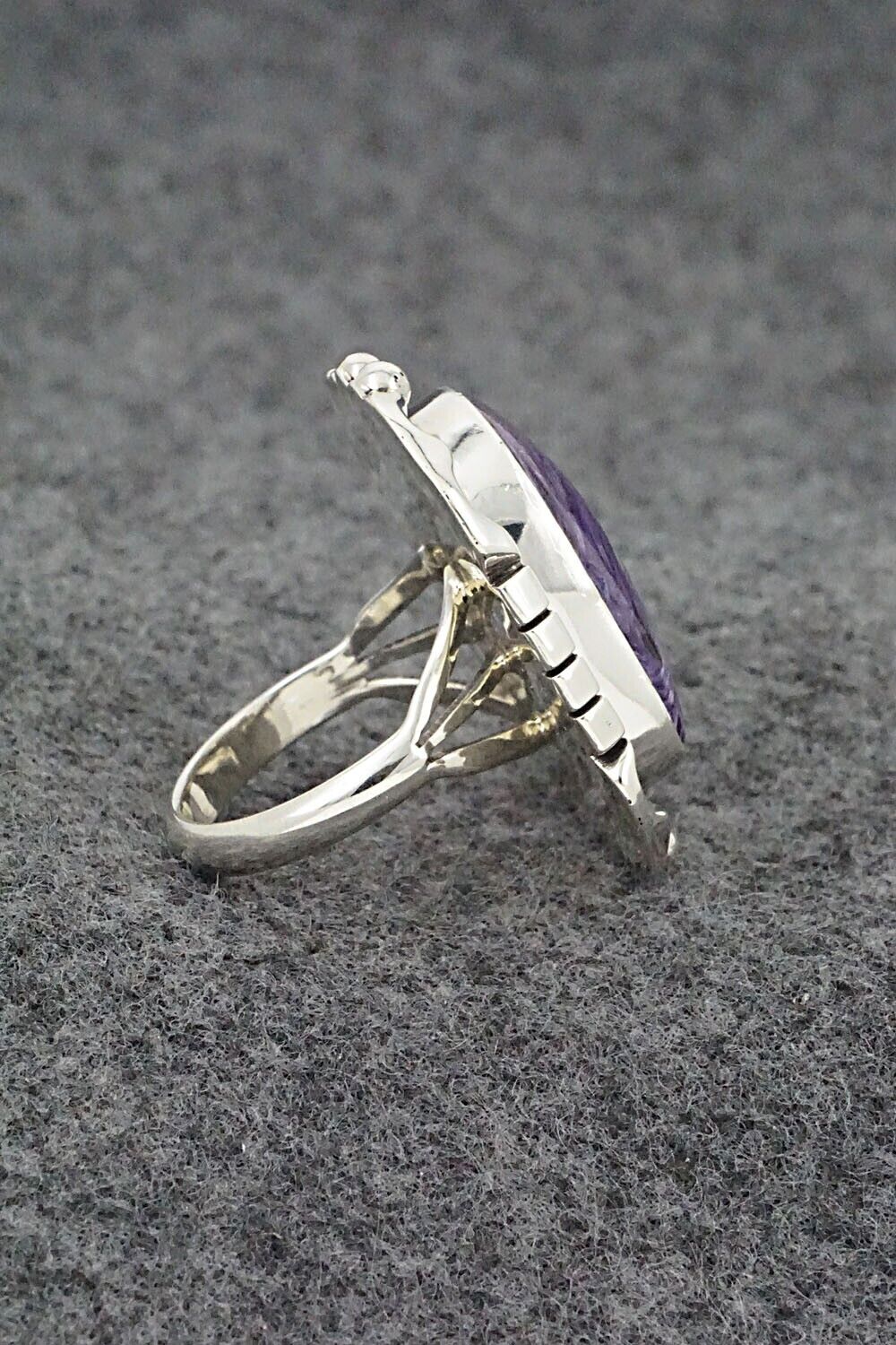 Charoite & Sterling Silver Ring - Samuel Yellowhair - Size 8