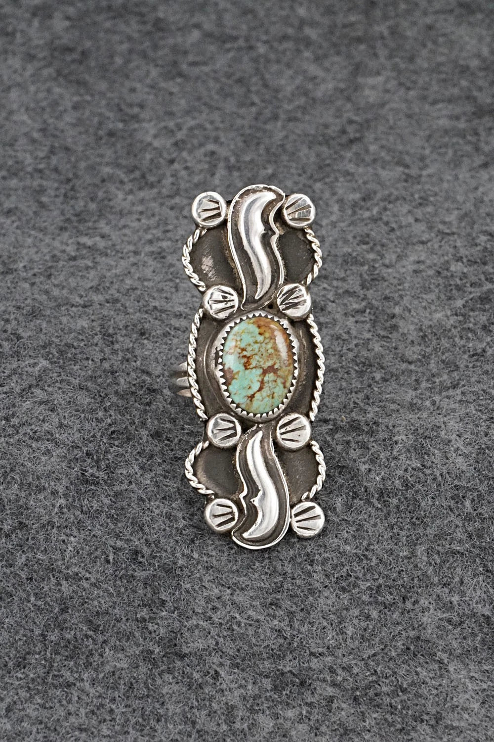 Turquoise & Sterling Silver Ring - Priscilla Reeder - Size 8.5