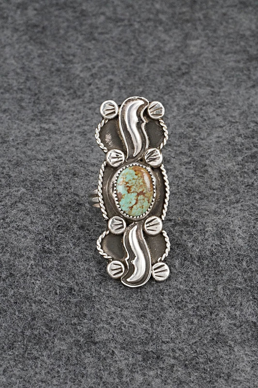Turquoise & Sterling Silver Ring - Priscilla Reeder - Size 8.5