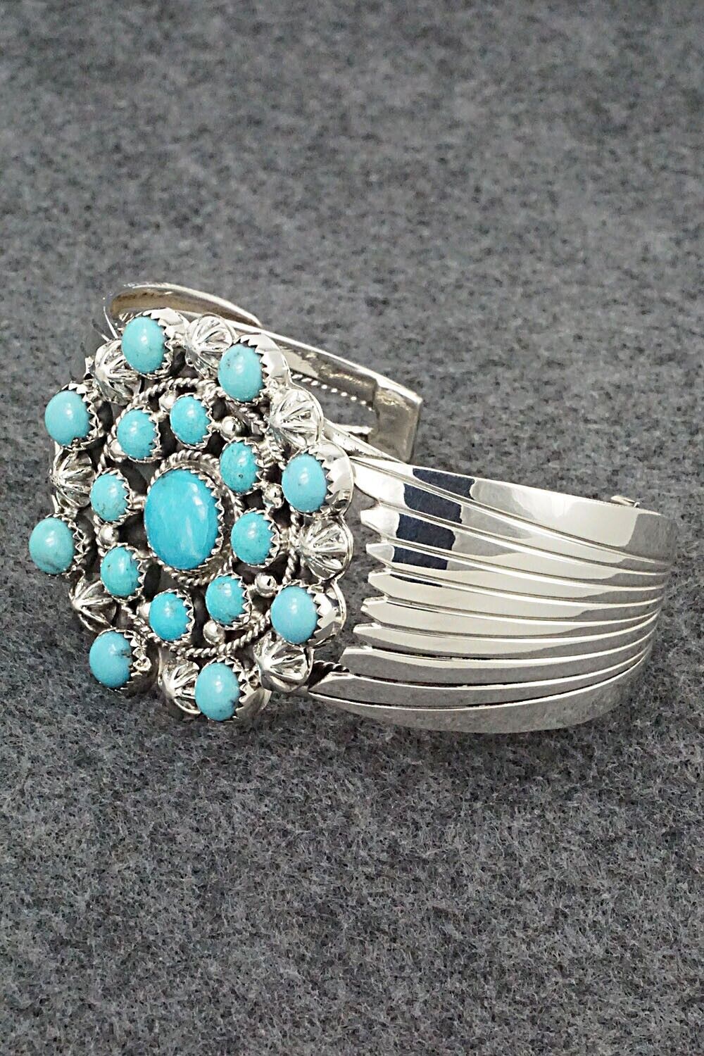 Turquoise & Sterling Silver Bracelet - Jeremy Delgarito