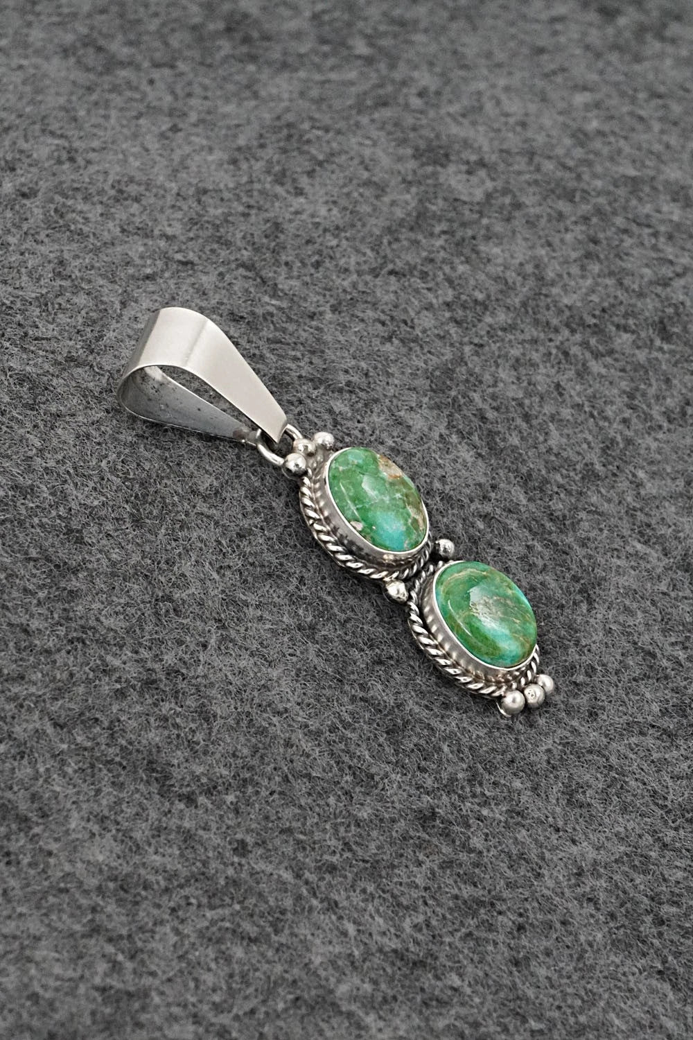 Turquoise & Sterling Silver Pendant - Rena Begay