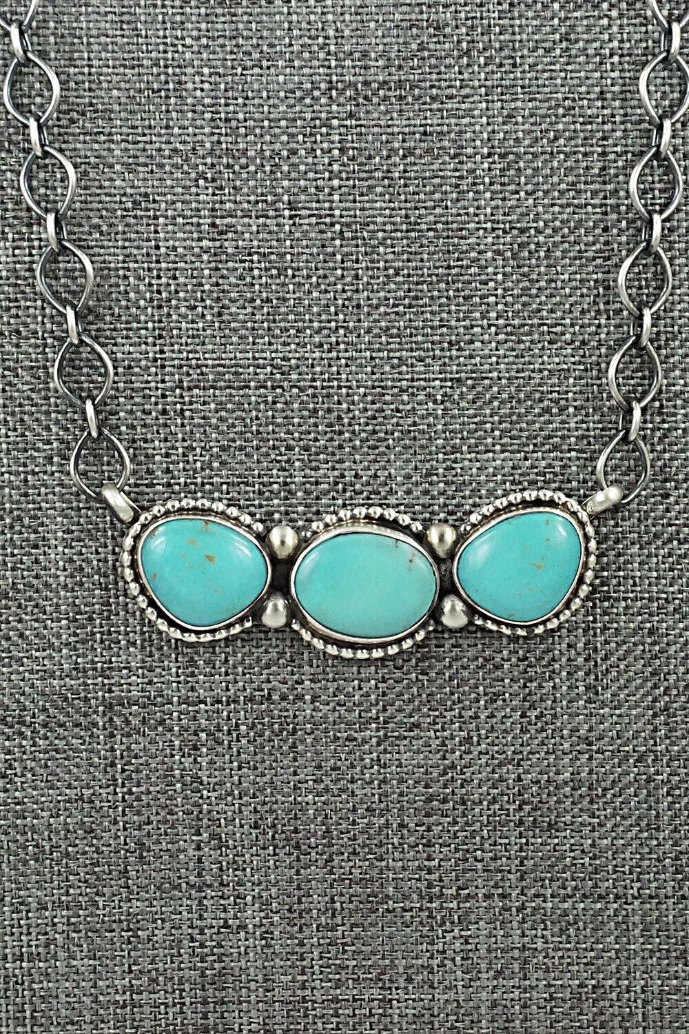 Turquoise & Sterling Silver Necklace - Kathleen Livingston