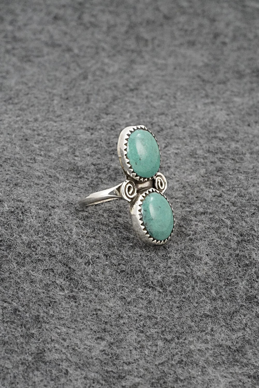 Turquoise & Sterling Silver Ring - Priscilla Reeder - Size 7